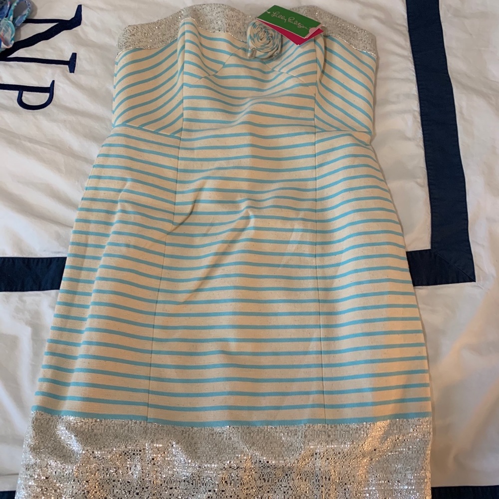 Lilly Pulitzer strapless sparkly dress